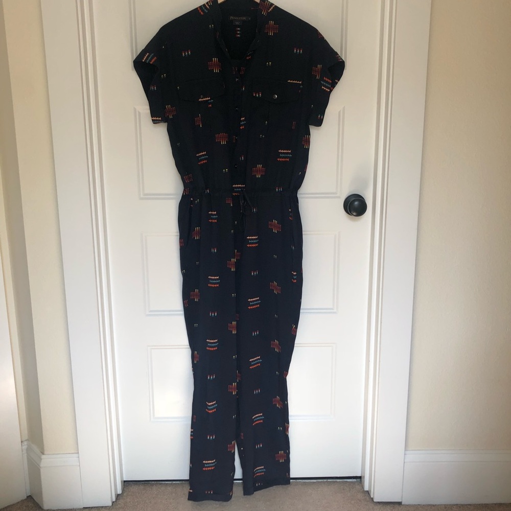 Pendleton Navy Patterned Jumpsuit - image 6